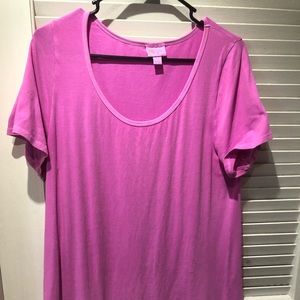 Rare Solid Pink Lularoe Classic T L